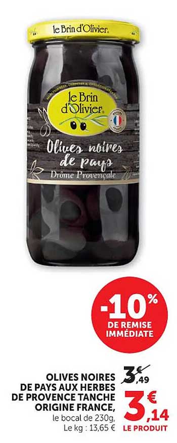 le Brin d'Olivier Olives noires de pays