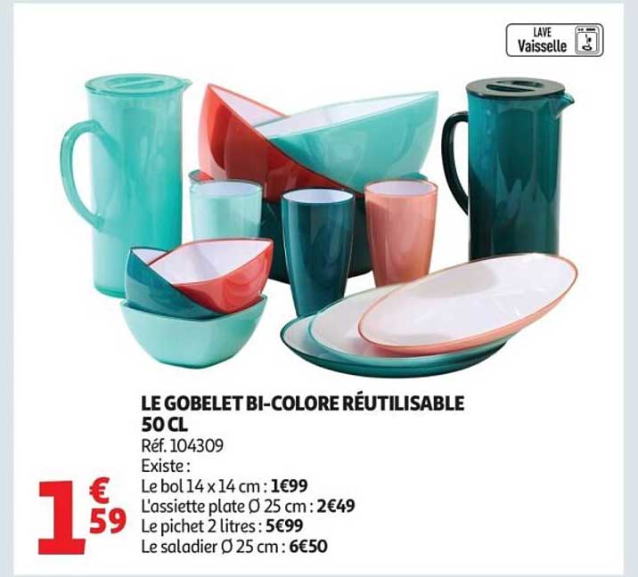 LE GOBELET BI-COLORE RÉUTILISABLE