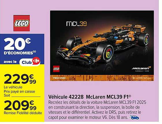 LEGO Véhicule 42228 McLaren MCL39 F1