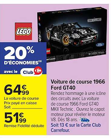 LEGO Voiture de course 1966 Ford GT40