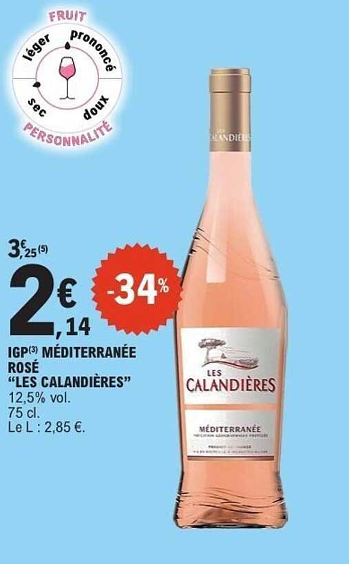 Les Calandières Méditerranée Rosé