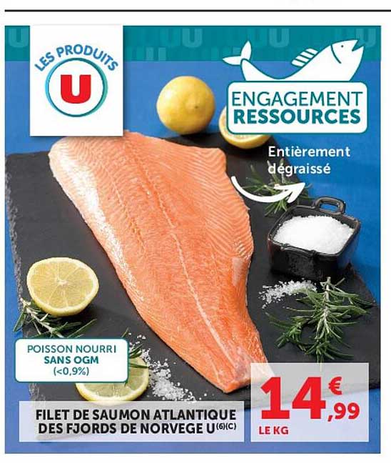 Les produits U Filet de saumon atlantique des fjords de Norvège U