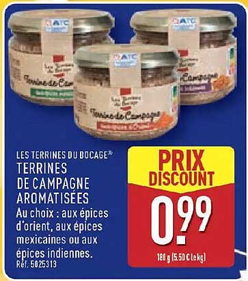 Les Terrines du Bocage Terrines de Campagne Aromatisées