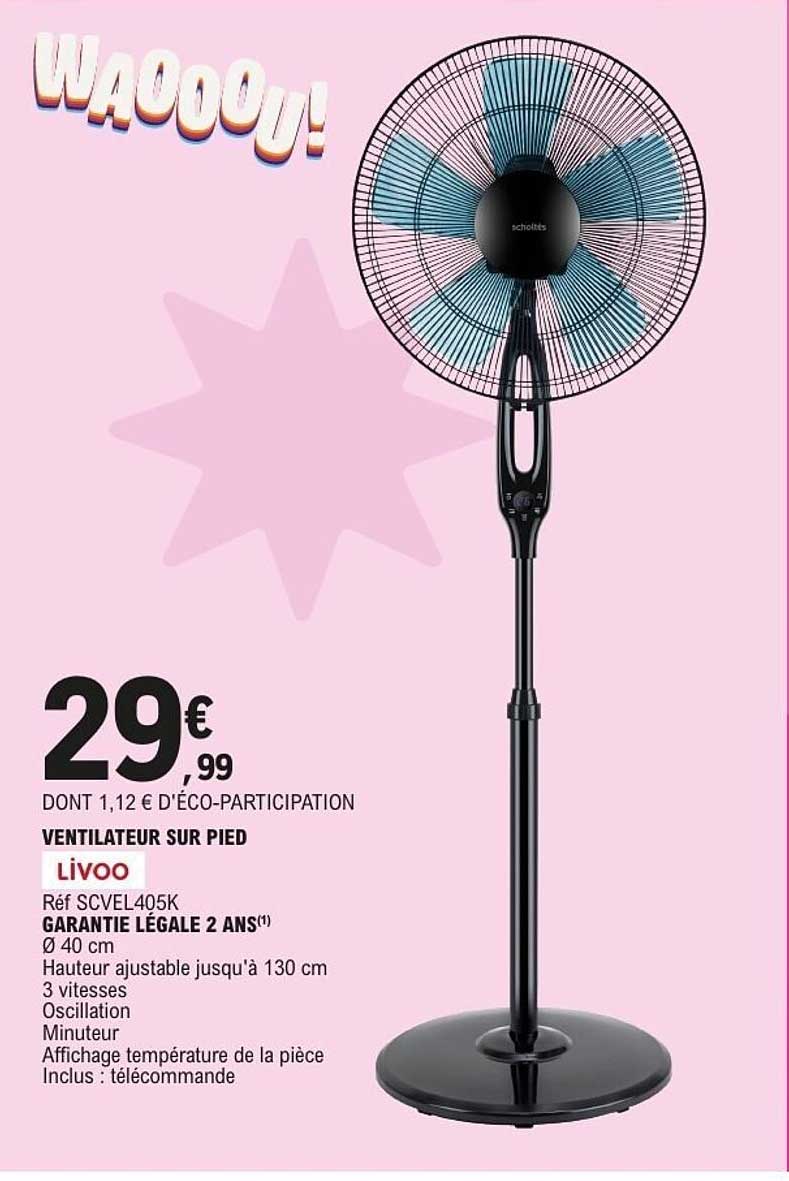 LIVOO Ventilateur sur pied