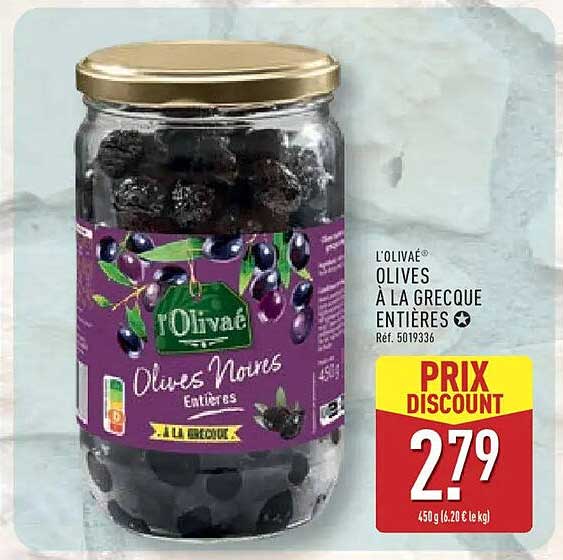 L’Olivéa Olives à la grecque entières