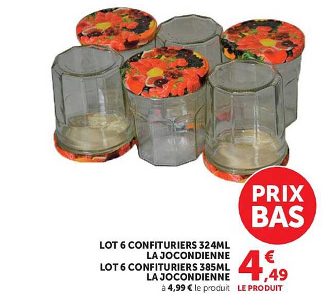 LOT 6 CONFITURIERS LA JOCONDIENNE