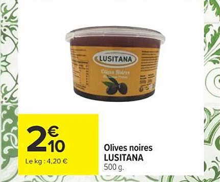 LUSITANA Olives noires