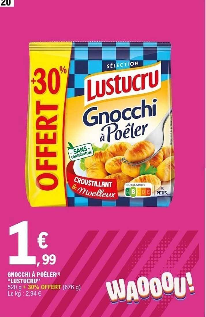 Lustucru Gnocchi à Poêler