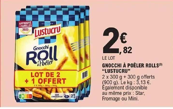 Lustucru Gnocchi Roll à Poêler