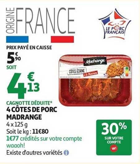 Madrange Côtes d'échine