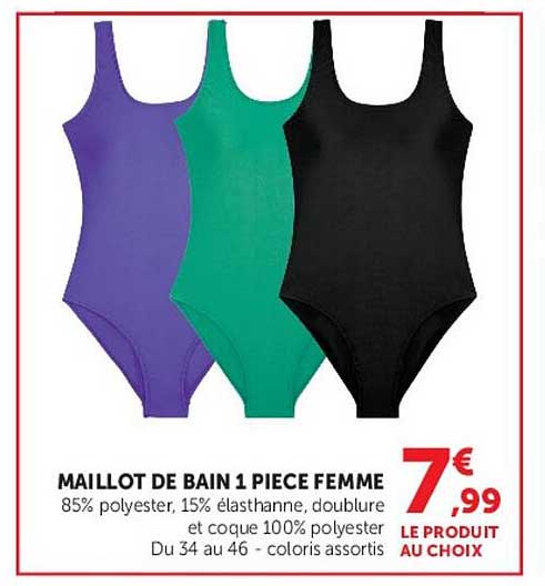 MAILLOT DE BAIN 1 PIECE FEMME