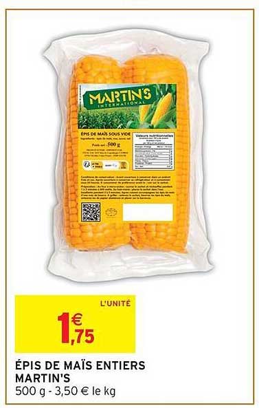MARTIN'S ÉPIS DE MAÏS ENTIERS