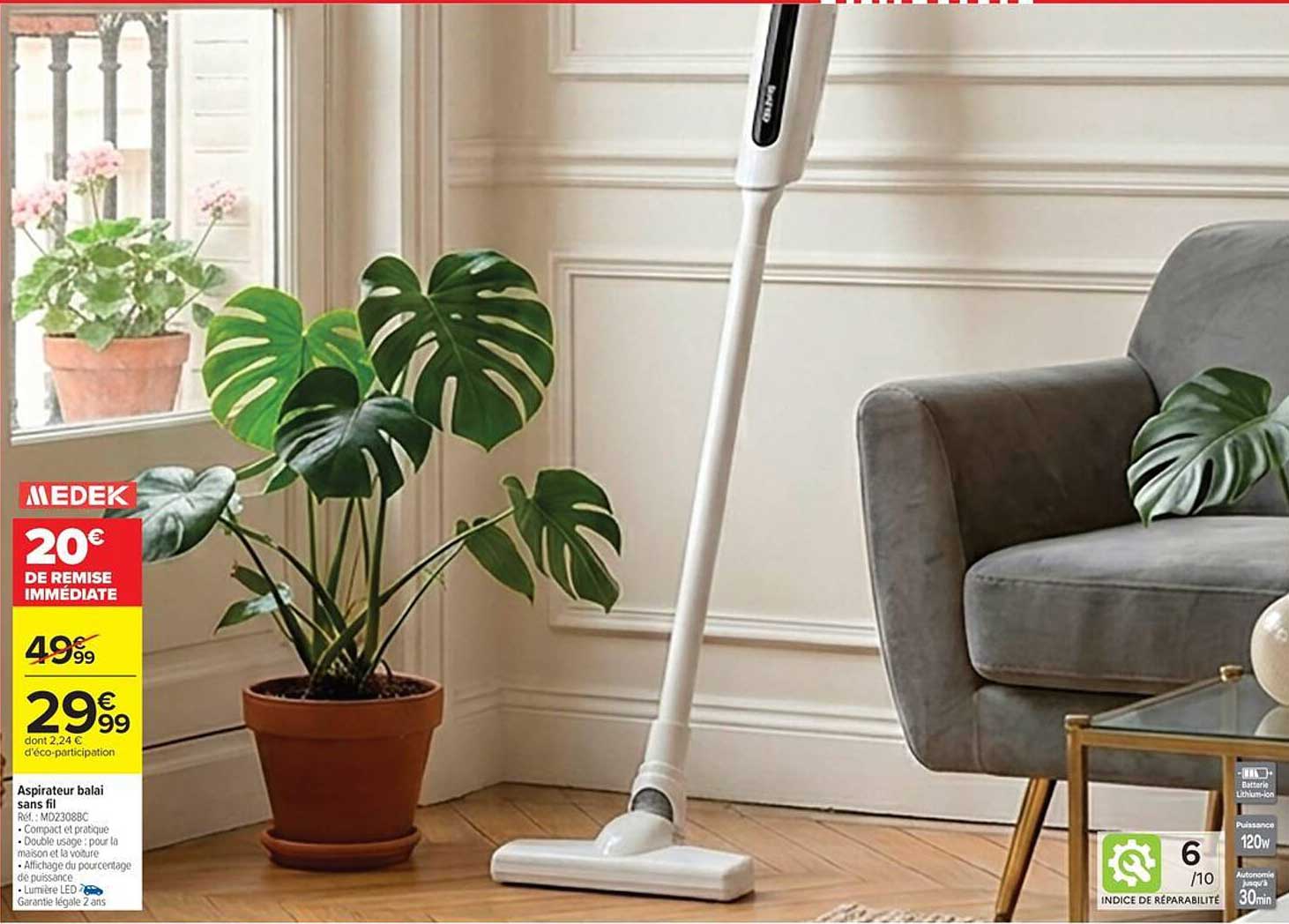 MEDEK Aspirateur balai sans fil