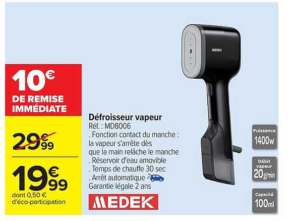 MEDEK Défroisseur vapeur