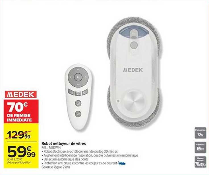 MEDEK Robot nettoyeur de vitres