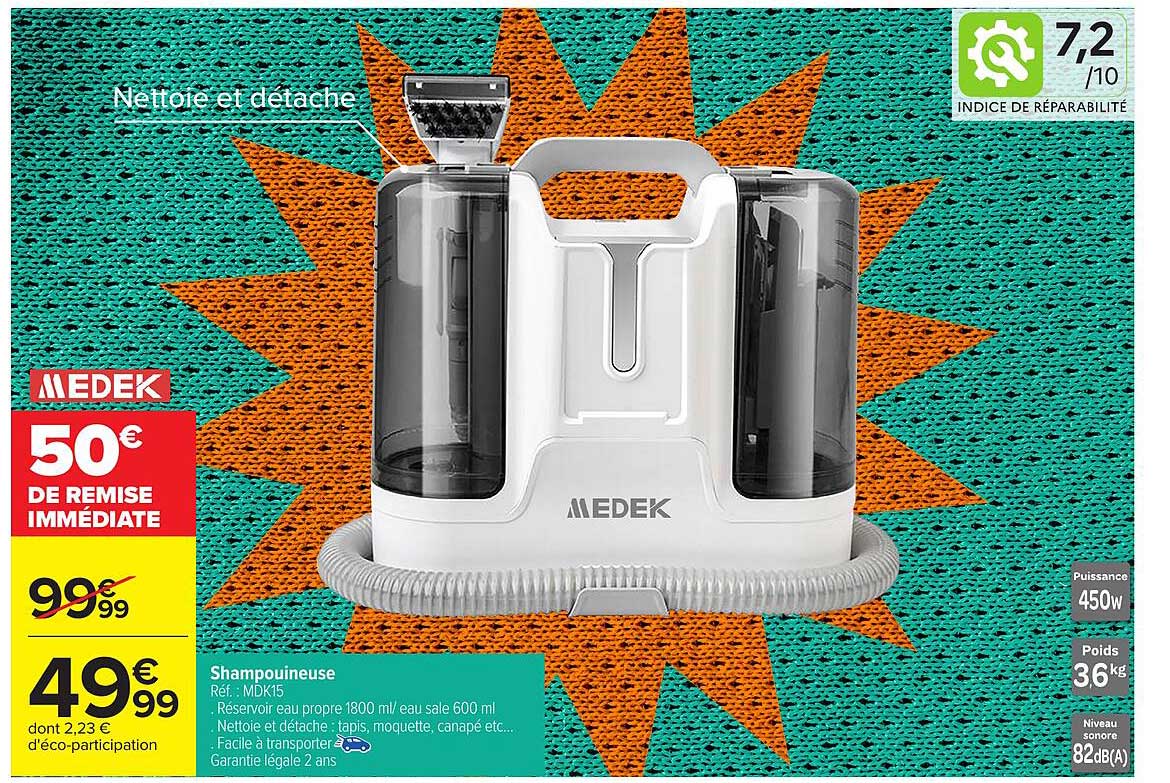 MEDEK Shampouineuse
