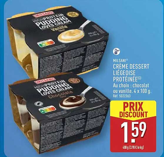 MILSANI CRÈME DESSERT LIÉGEOISE PROTÉINÉE