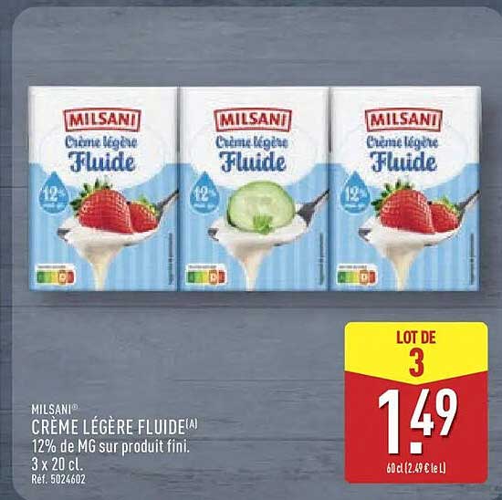Milsani Crème légère fluide