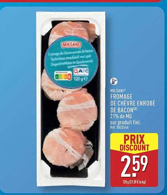 MILSANI Fromage de chèvre enrobé de bacon