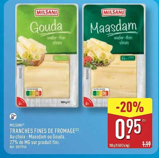 MILSANI TRANCHES FINES DE FROMAGE