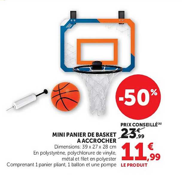 MINI PANIER DE BASKET A ACCROCHER