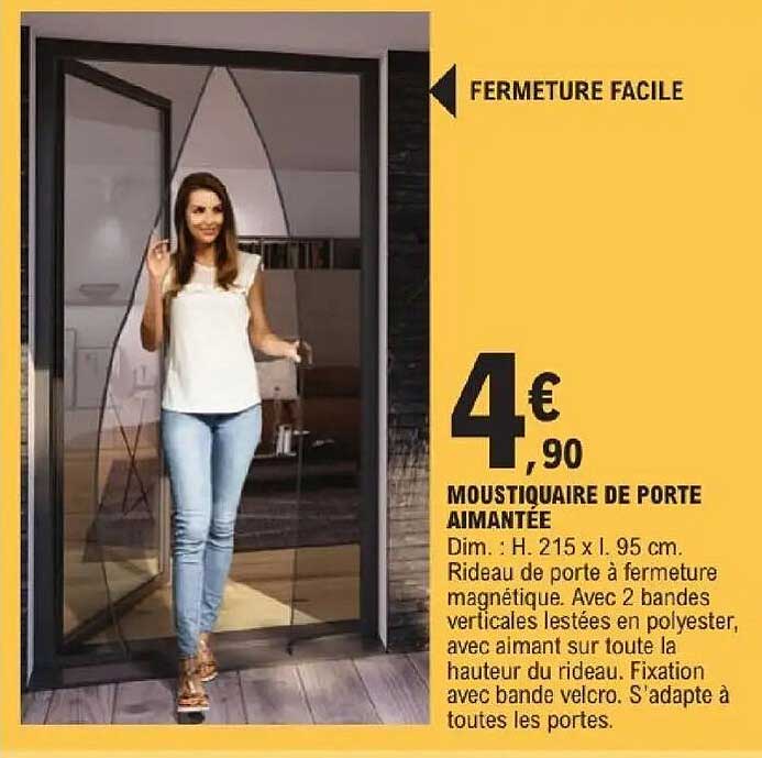MOUSTIQUAIRE DE PORTE AIMANTEE