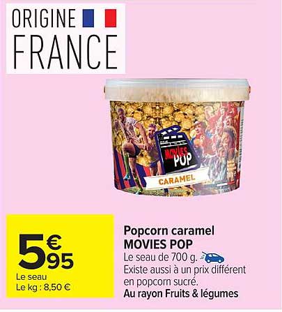 MOVIES POP Popcorn caramel