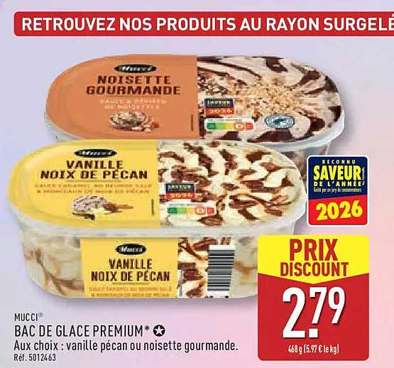 MUCCI BAC DE GLACE PREMIUM