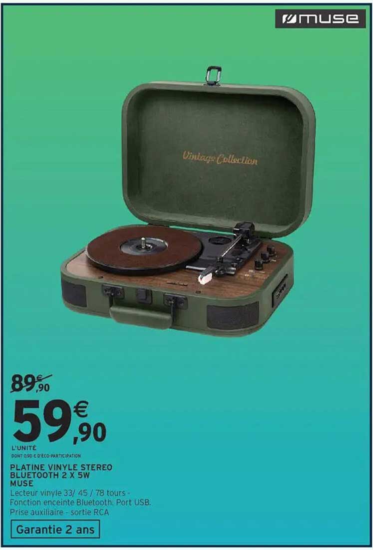 MUSE Platine vinyle stereo