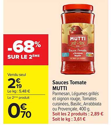 MUTTI Sauces Tomate