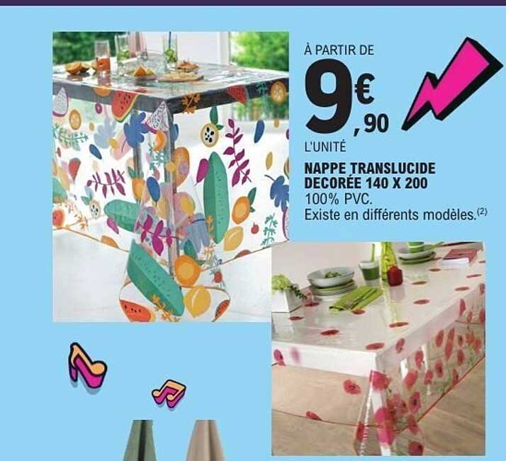 Nappe translucide décorée