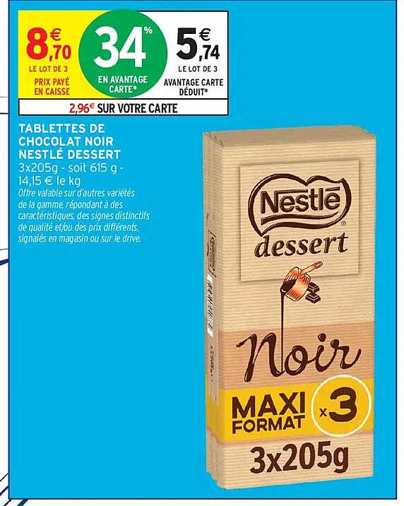 Nestlé dessert Noir