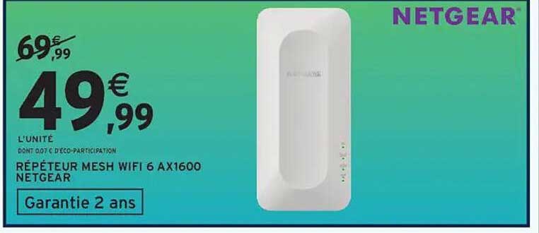 NETGEAR RÉPÉTEUR MESH WIFI 6 AX1600