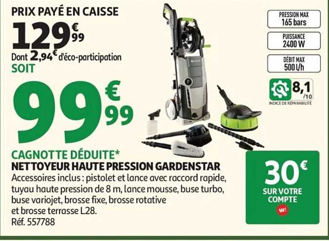 NETTOYEUR HAUTE PRESSION GARDENSTAR