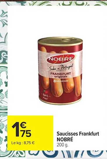 NOBRE Saucisses Frankfurt