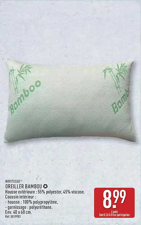 NOVITESSE OREILLER BAMBOU
