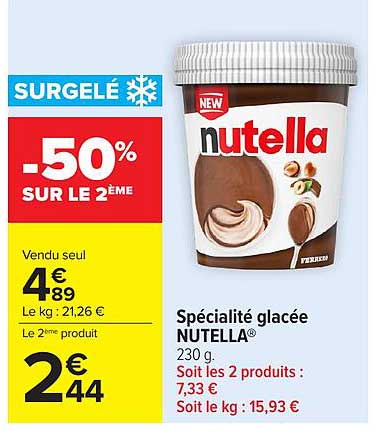 NUTELLA Spécialité glacée
