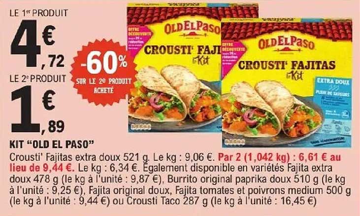 Old El Paso Crousti' Fajitas Kit