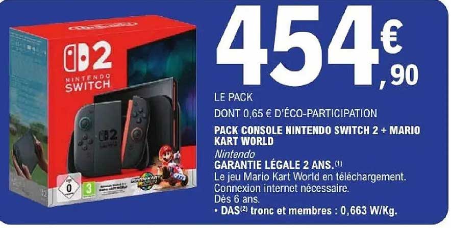 PACK CONSOLE NINTENDO SWITCH 2 + MARIO KART WORLD
