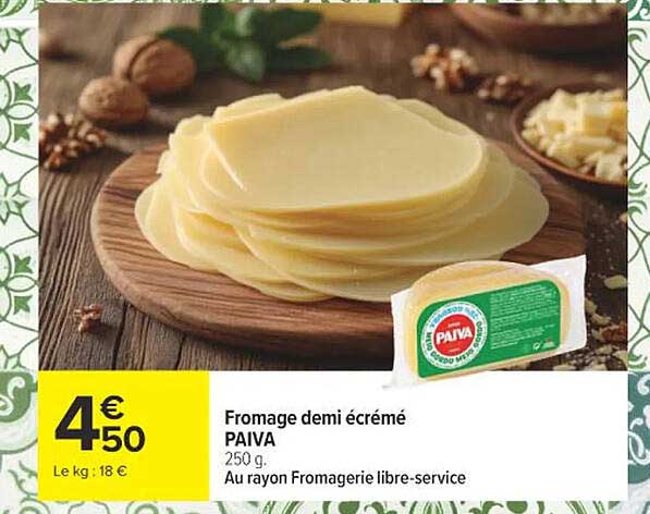 PAIVA Fromage demi écrémé