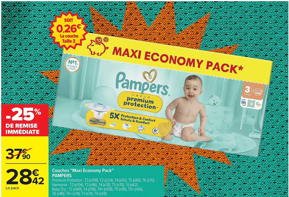 Pampers Maxi Economy Pack