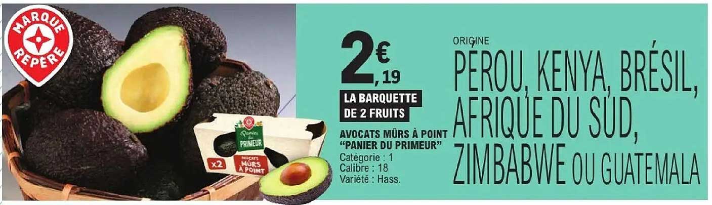 Panier du Primeur Avocats murs à point