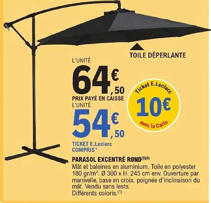PARASOL EXCENTRÉ ROND