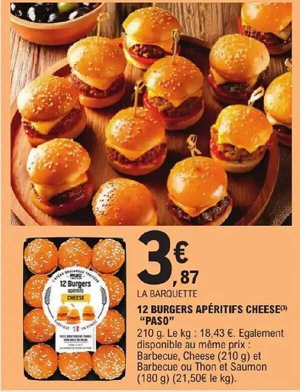 PASO 12 BURGERS APÉRITIFS CHEESE