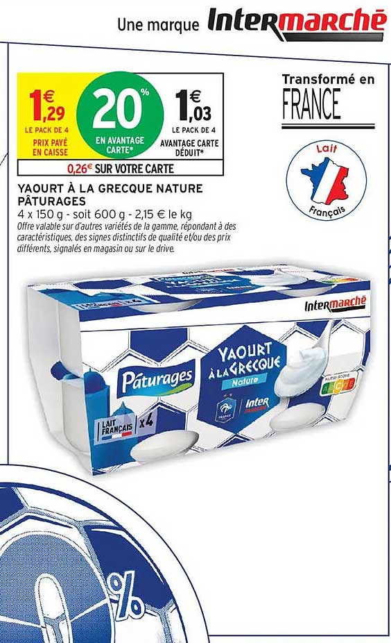 Pâturages Yaourt à la Grecque Nature