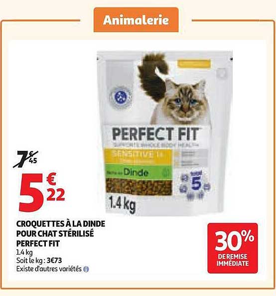 PERFECT FIT Croquettes à la dinde pour chat stérilisé