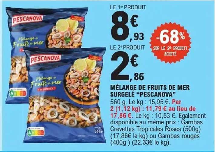 Pescanova Mélange de fruits de mer surgelé