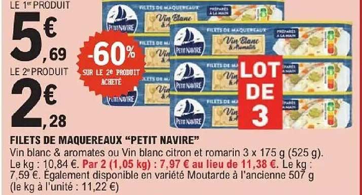 Petit Navire Filets de maquereaux
