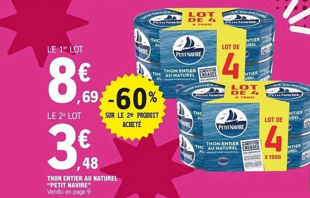 Petit Navire Thon entier au naturel