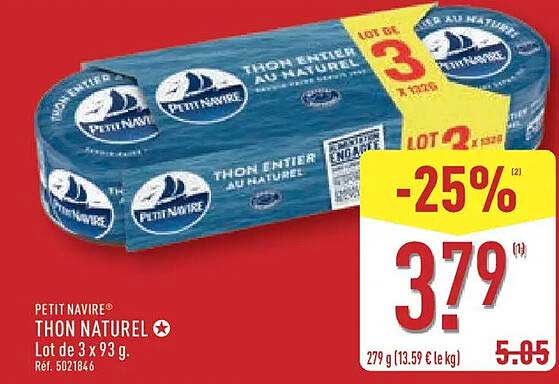 Petit Navire THON NATUREL